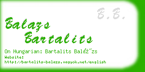 balazs bartalits business card